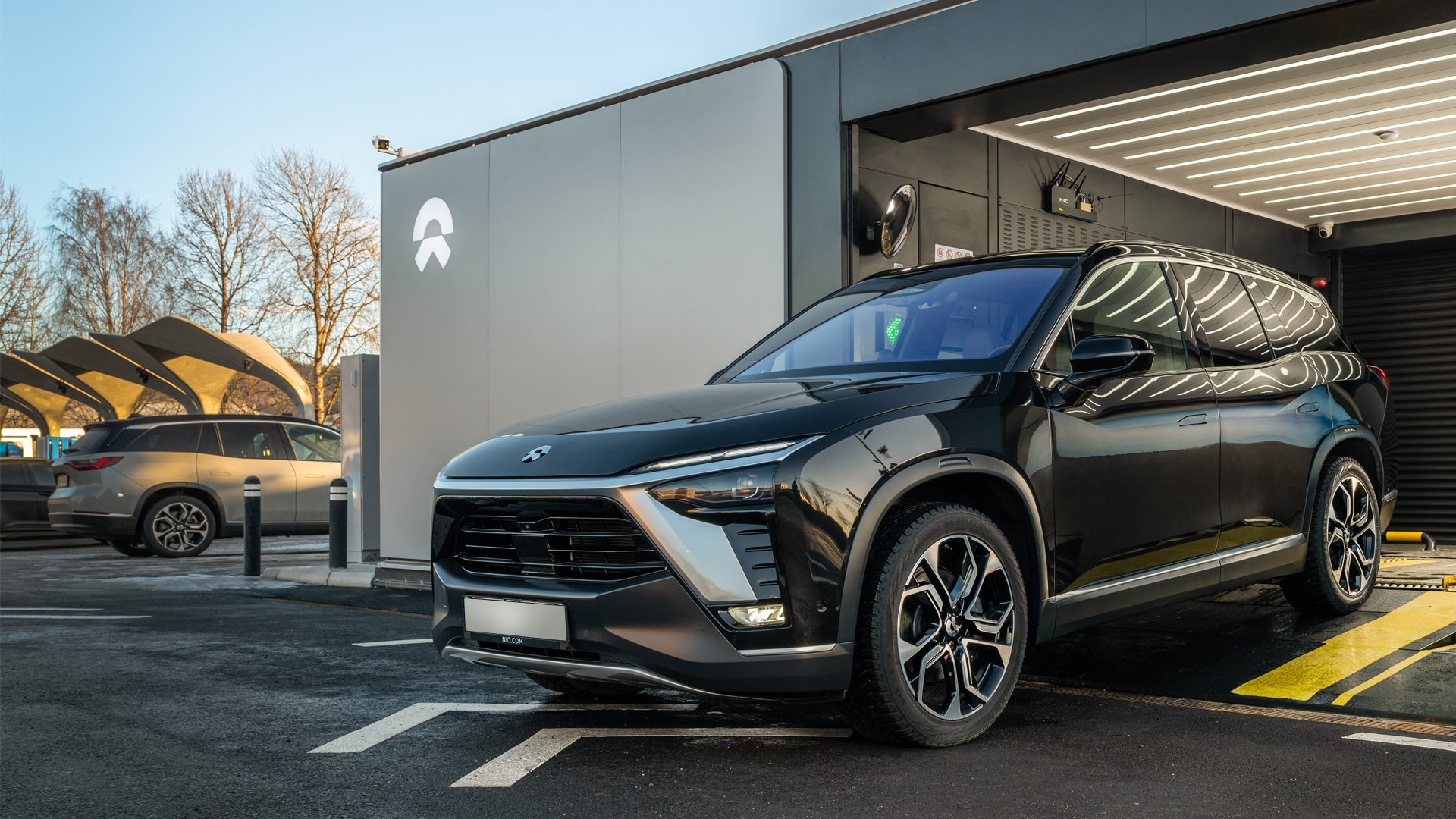 NIO-Batteribyttesatasjon-batteribytte