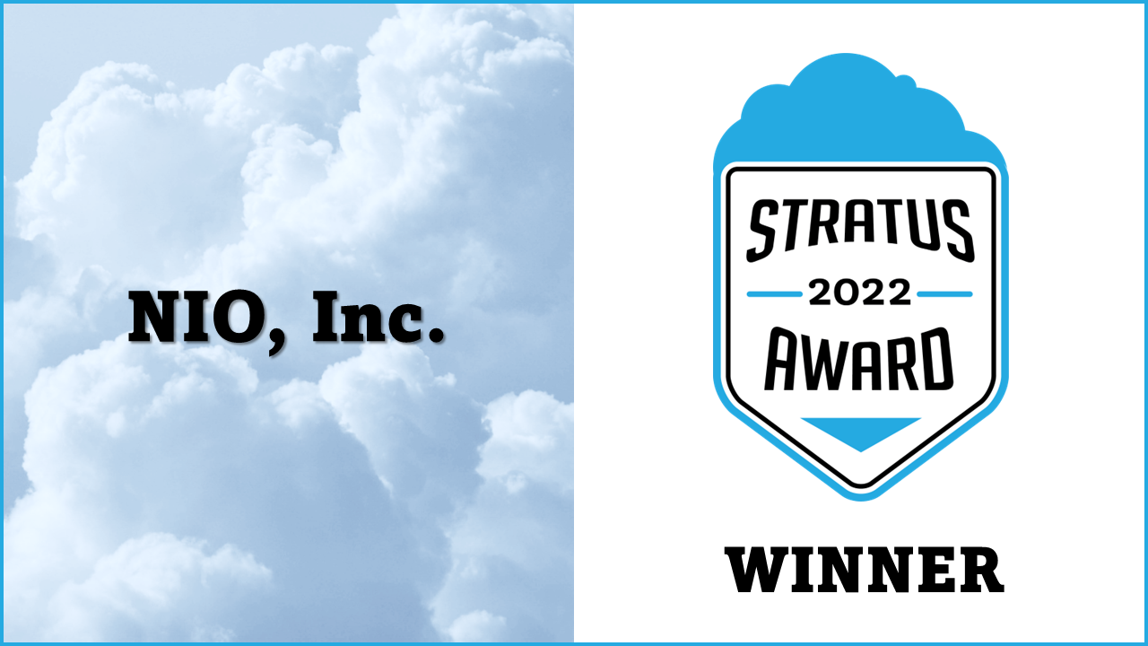 NIO Recognized as a Global Leader in Cloud Computing