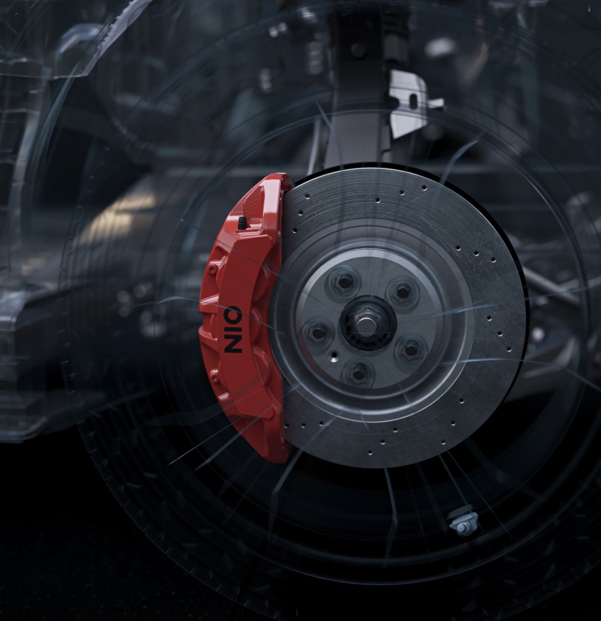 Bremo六活塞卡钳& 380mm大尺寸打孔通风制动盘 Bremo六活塞卡钳& 380mm大尺寸打孔通风制动盘