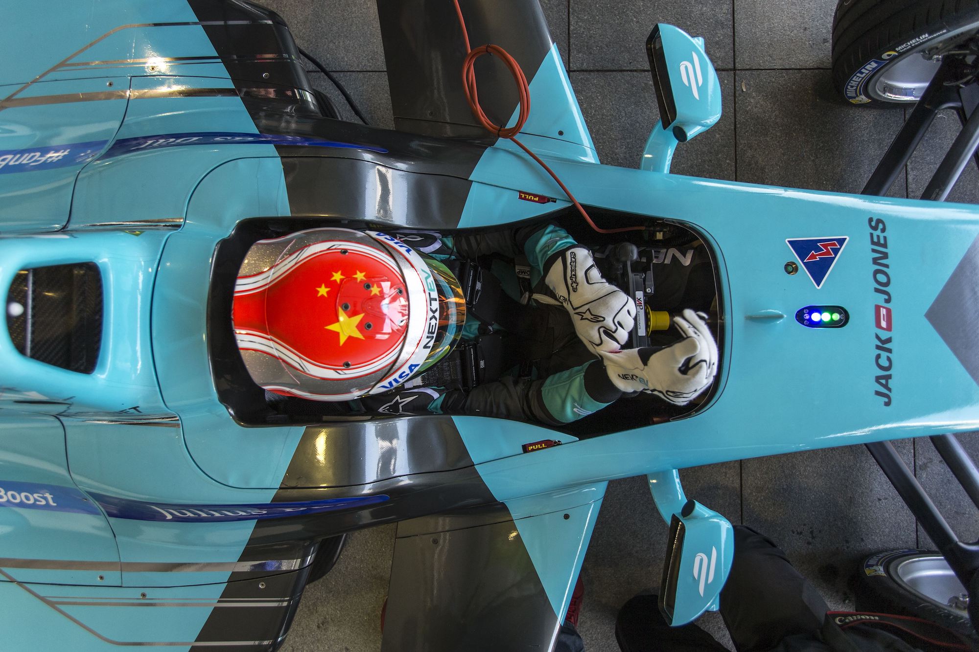 NIO 333 FE team aerial shot