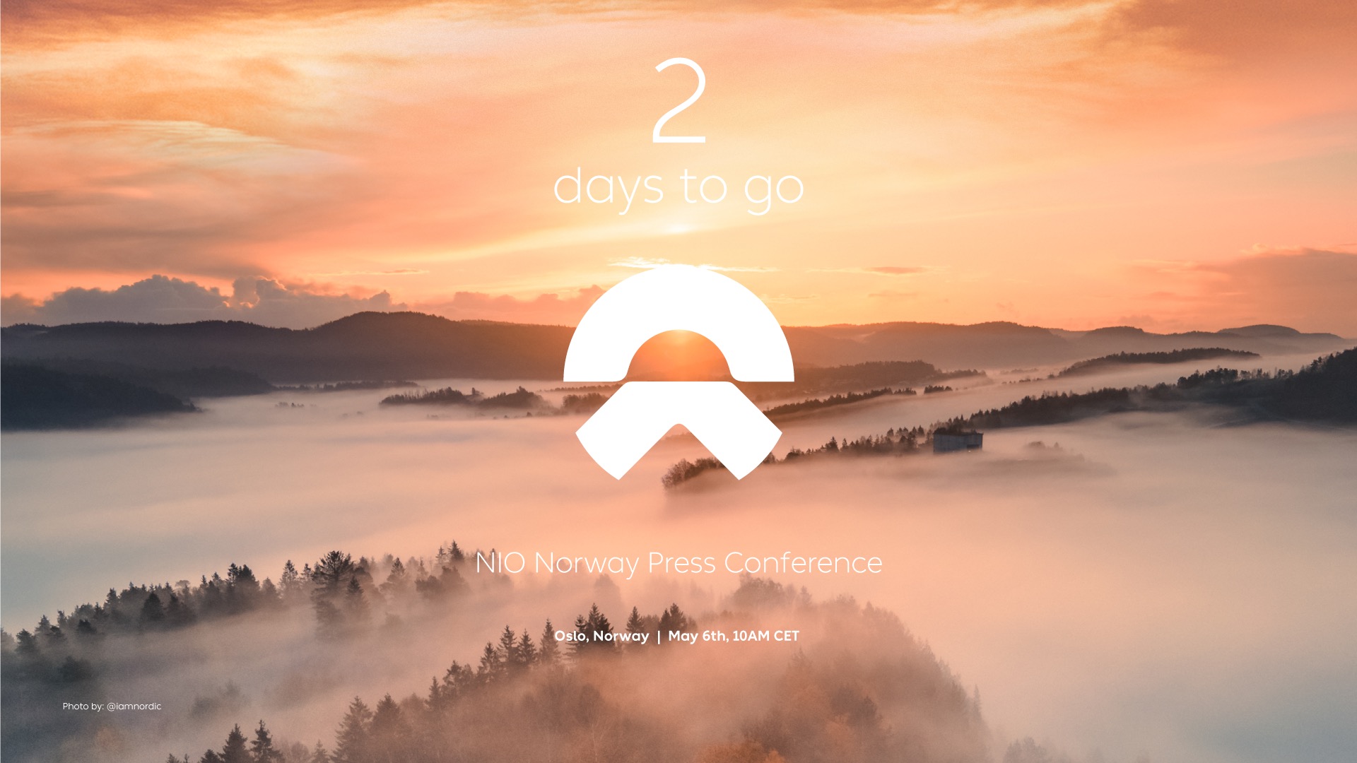 2 days until NIO Norway press conference